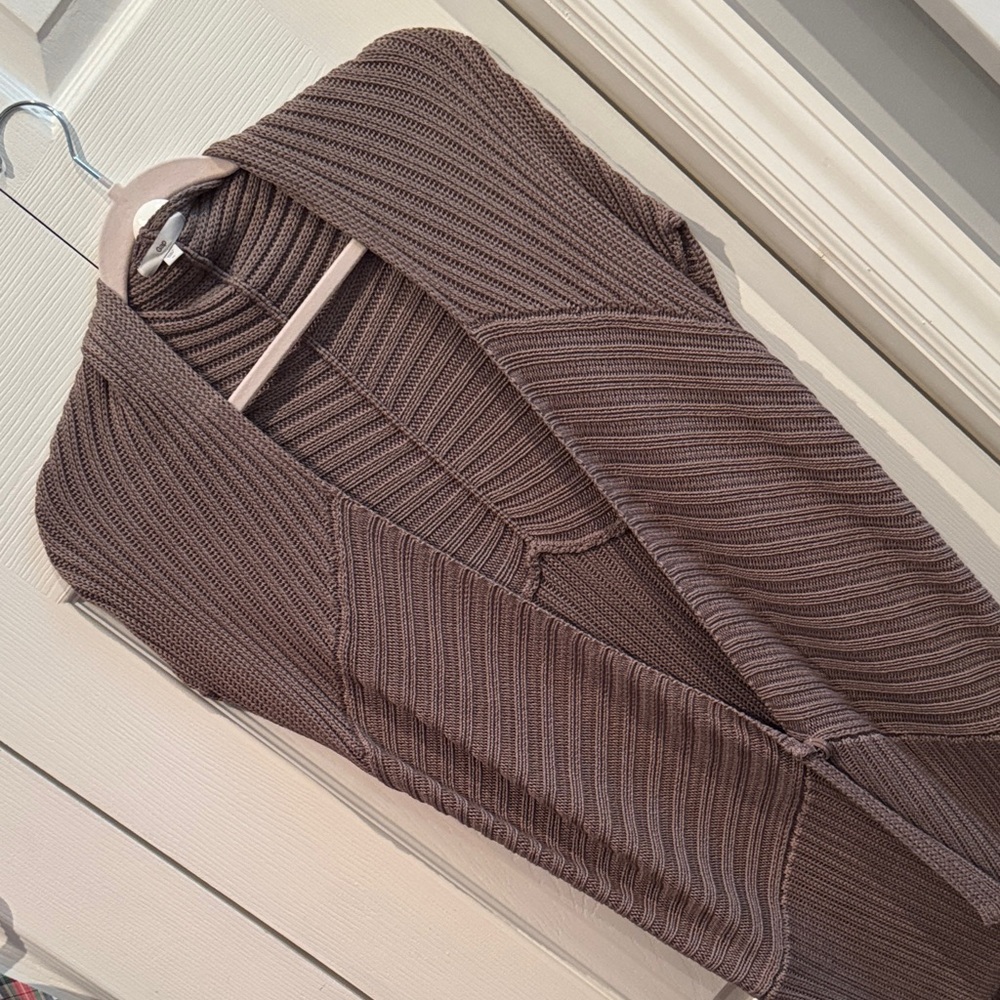 Gap Brown Ribbed Knit Cardigan